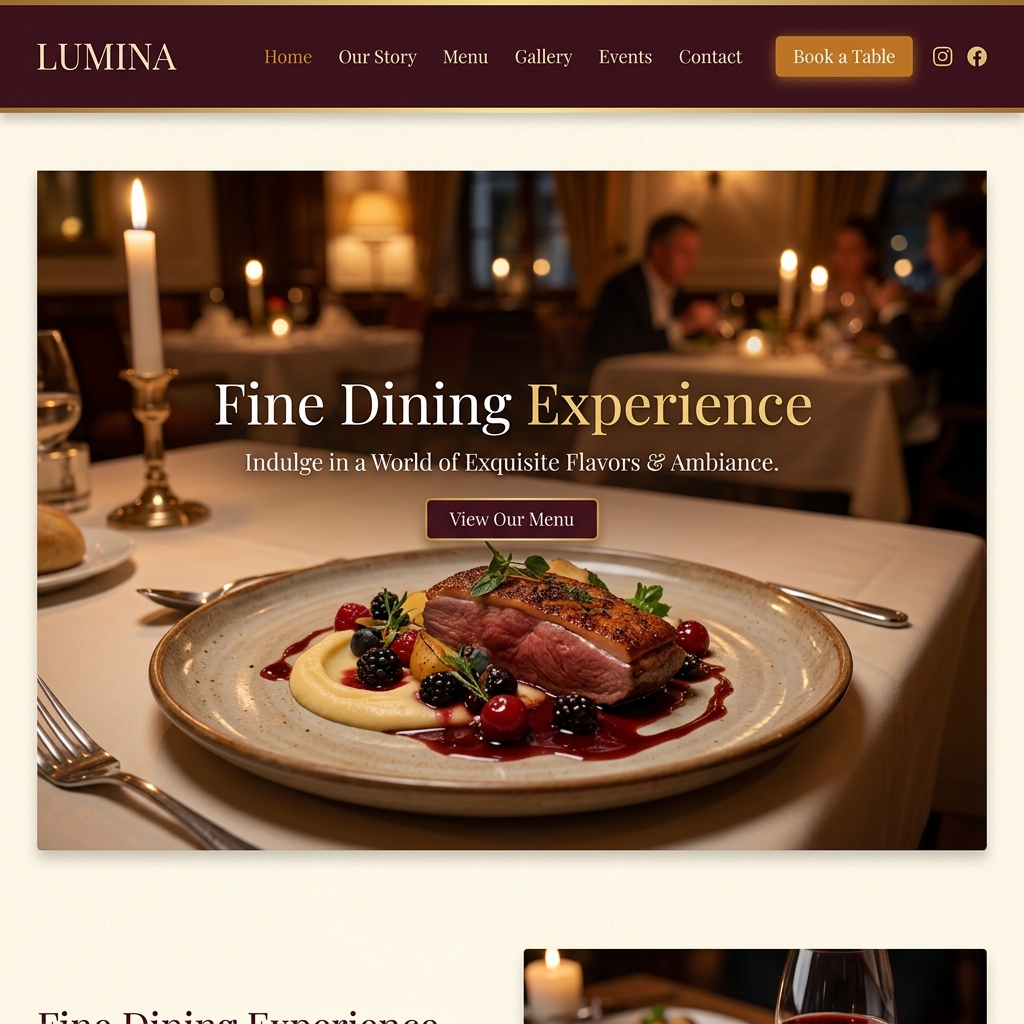 GourmetBite website template