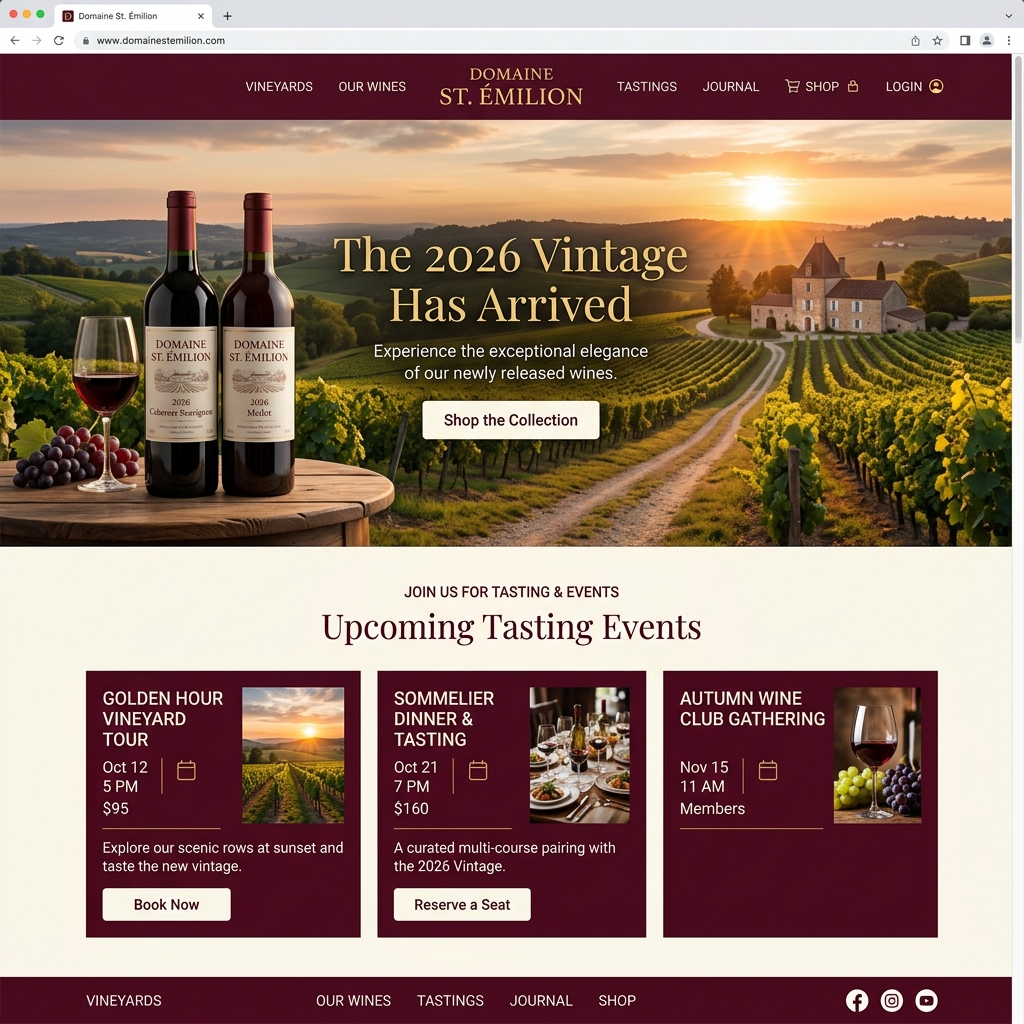 VineEssence website template